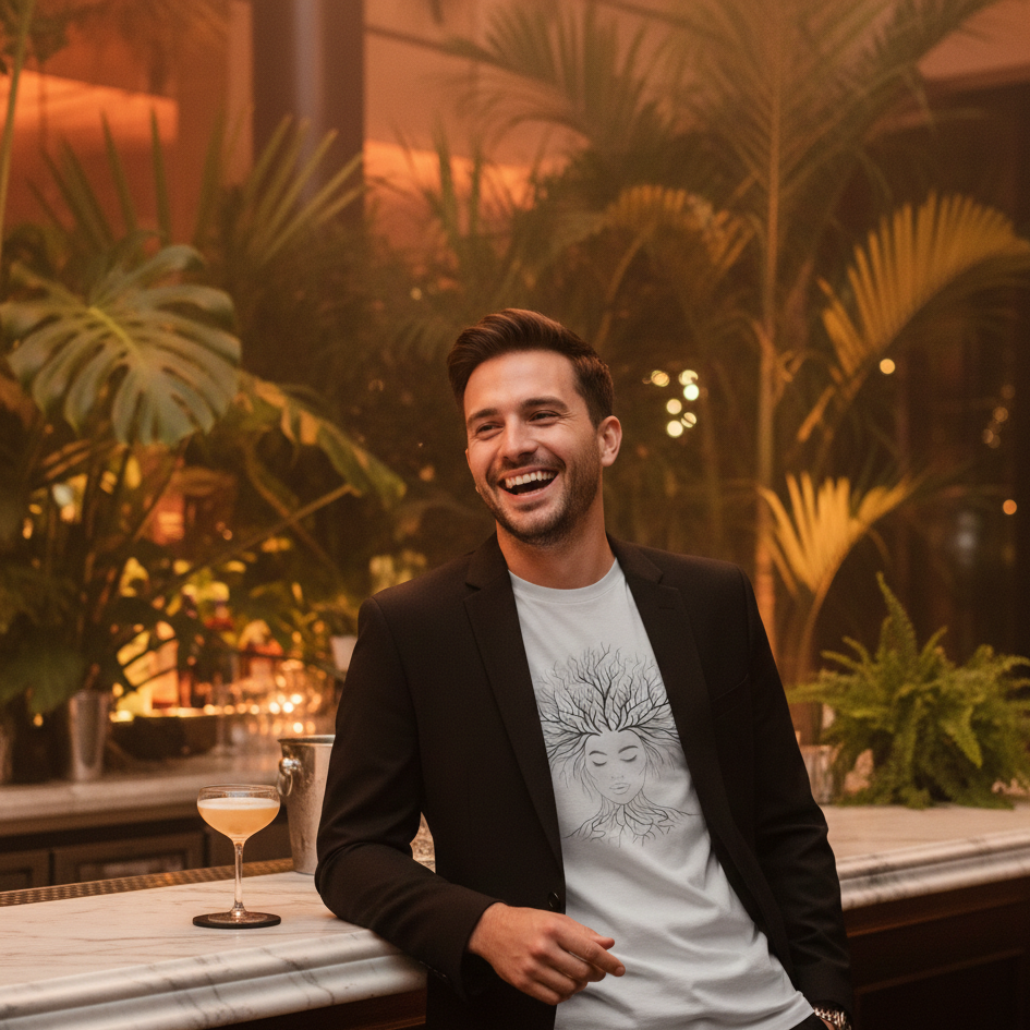 Rooted Resilience grey tee — ethical apparel for intentional creatives